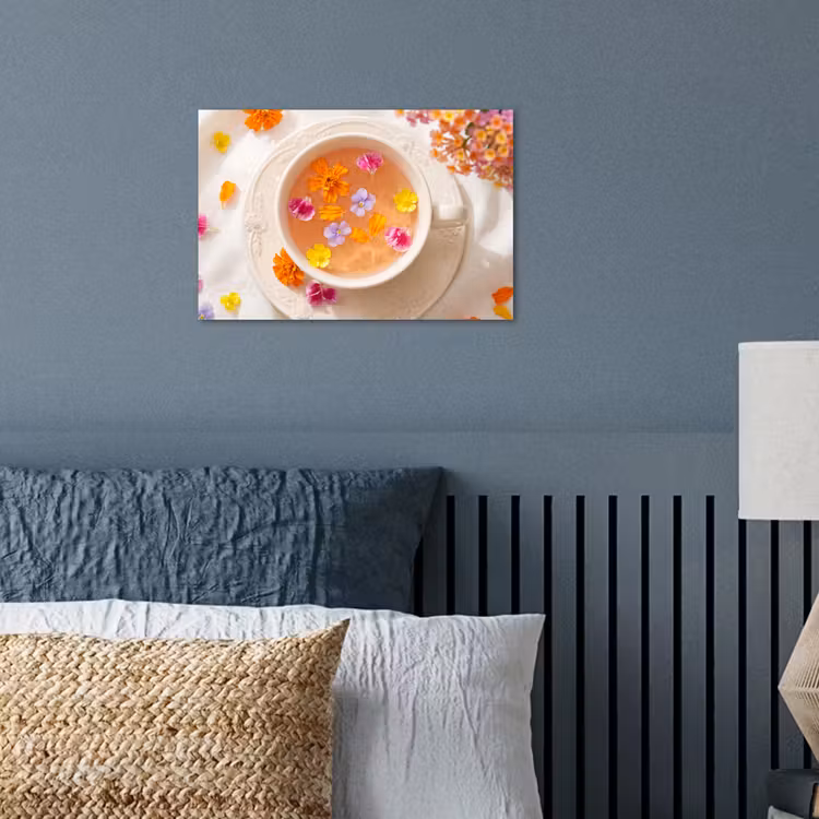 Bloemen - Kop - Natuur - Kleurrijk - Zomer poster papier klein -sfeer2