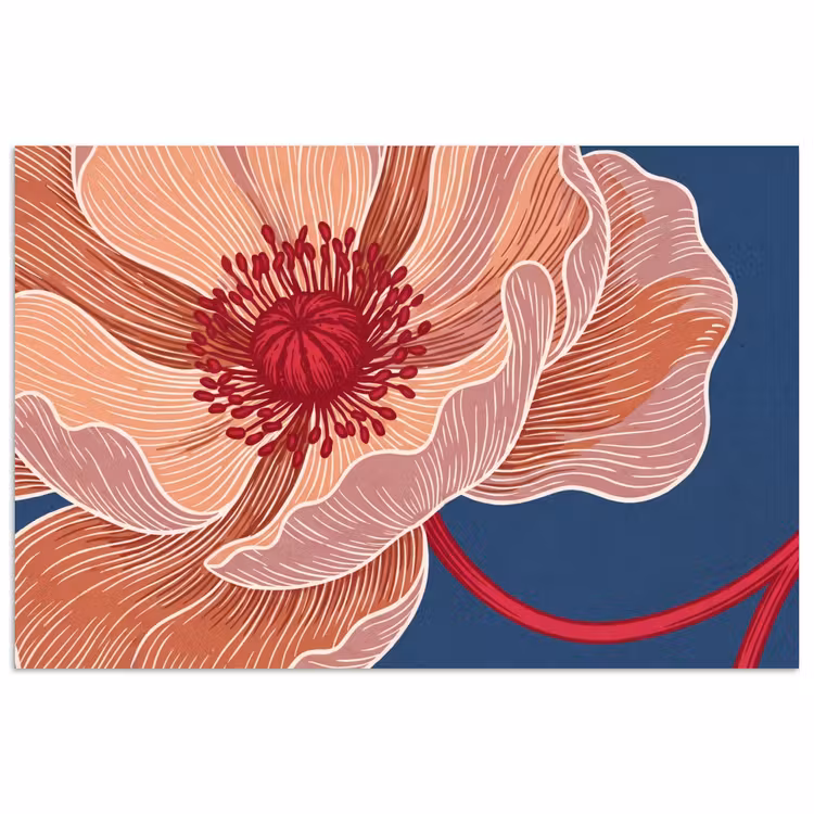 Poster - Bloemen - Modern - Abstract - Bloemen - Modern - Abstract poster papier klein