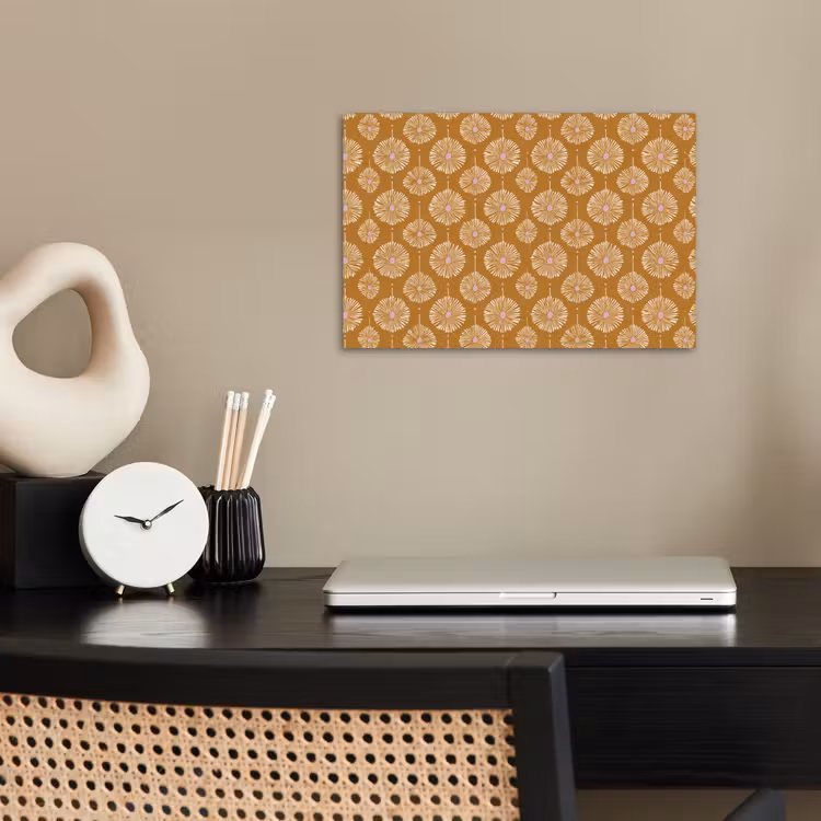 Bloemen - Modern - Oker poster papier klein 62 -sfeer1