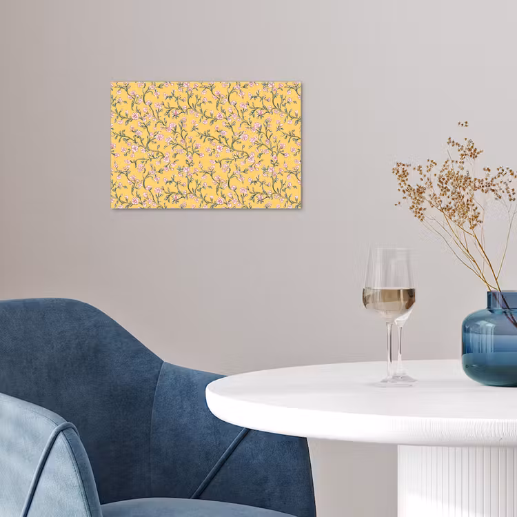 Bloemen - Motief - Geel poster papier klein 62 -sfeer3