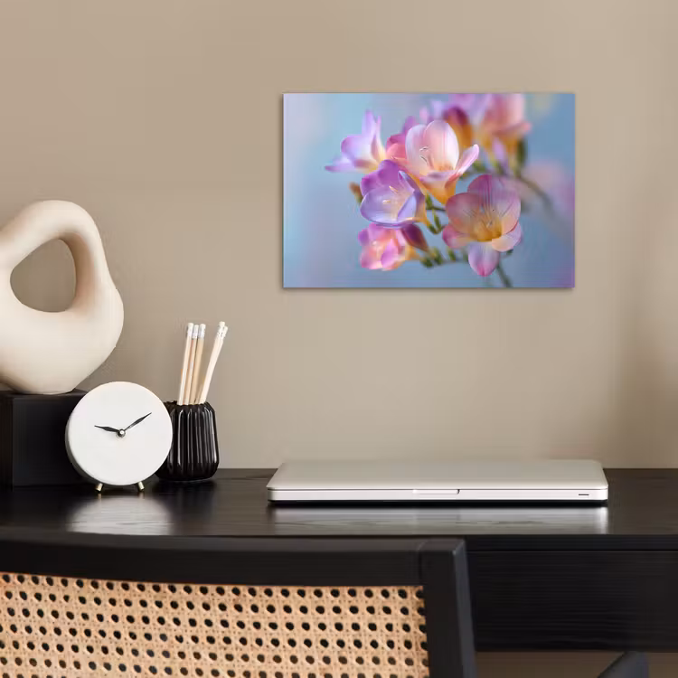 Bloemen - Paars - Overloop - Meeldraden poster papier klein -sfeer1