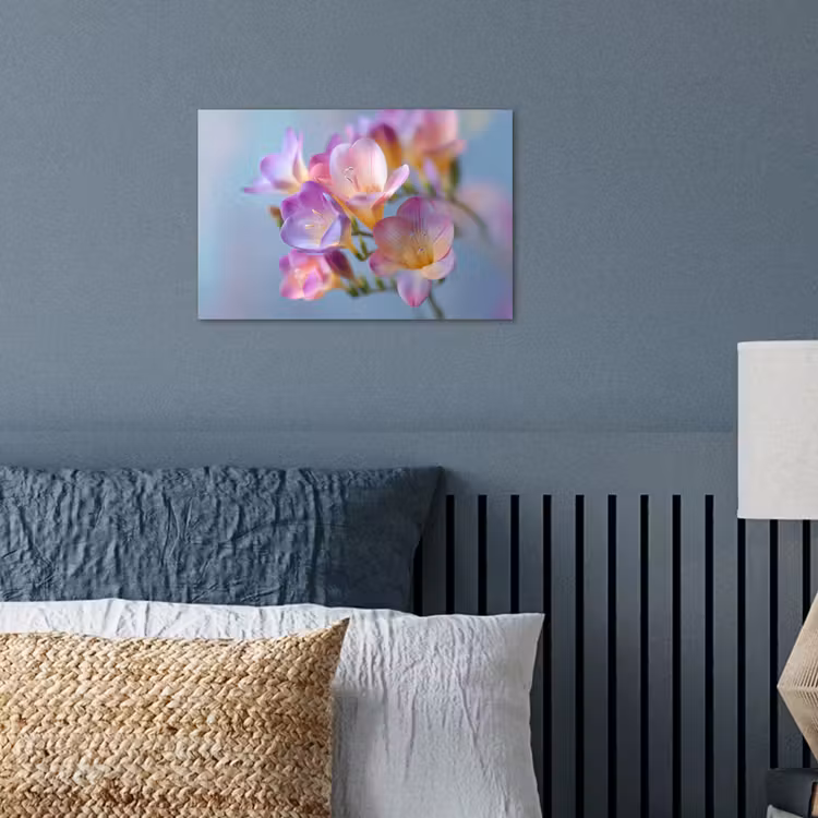 Bloemen - Paars - Overloop - Meeldraden poster papier klein -sfeer2
