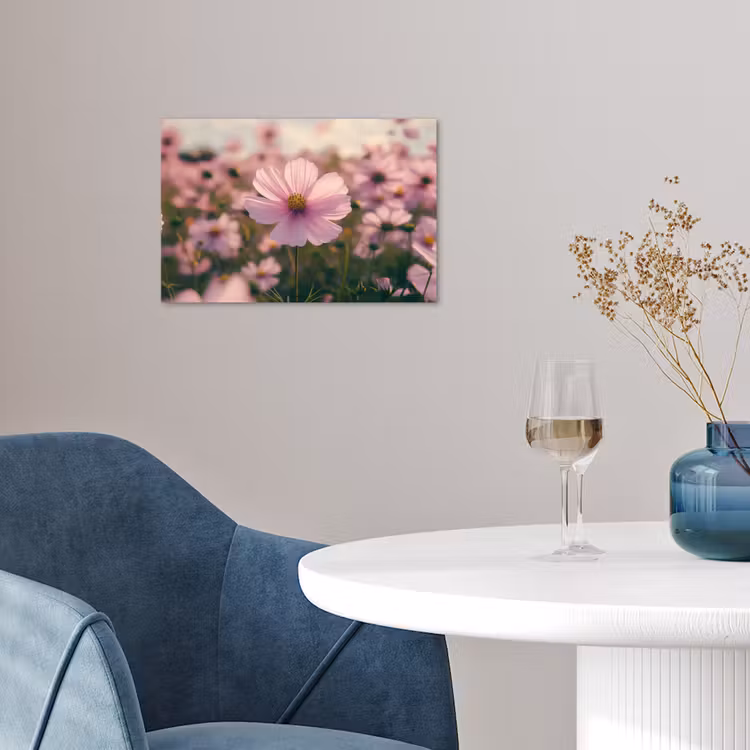 Bloemen - Paars - Wazig poster papier klein -sfeer3