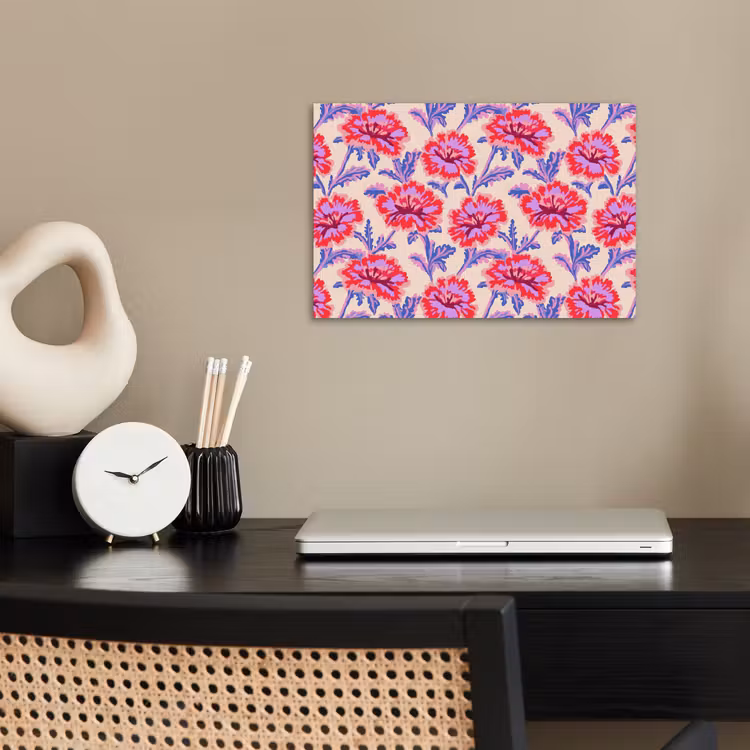 Bloemen - Patroon - Meerkleurig poster papier klein 62 -sfeer1