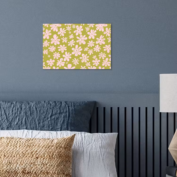 Bloemen - Roze - Getekend - Patroon poster papier klein -sfeer2
