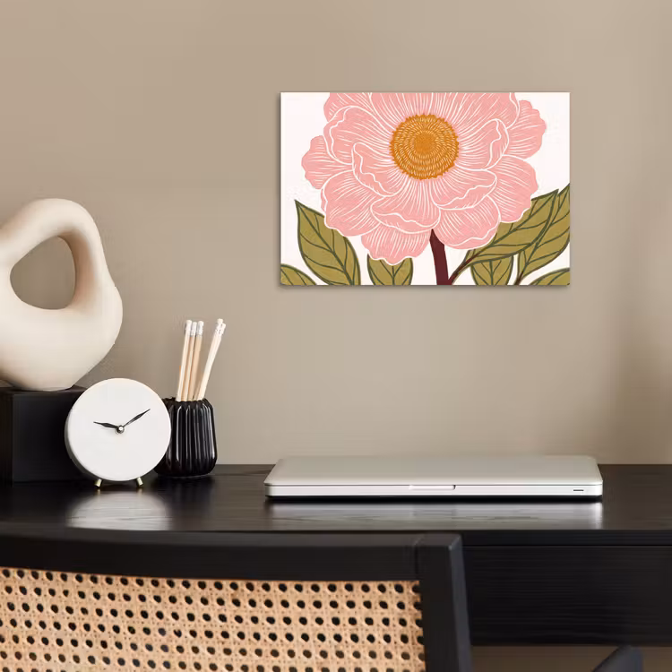 Poster - Bloemen - Roze - Illustratie - Bloemen - Roze - Illustratie poster papier klein