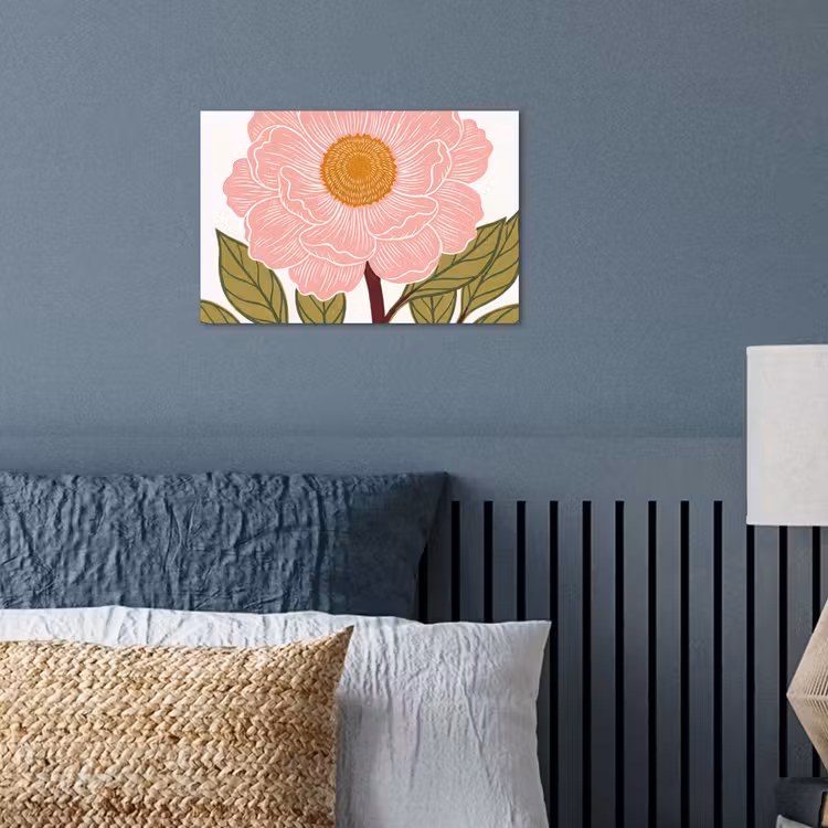 Poster - Bloemen - Roze - Illustratie - Bloemen - Roze - Illustratie poster papier klein