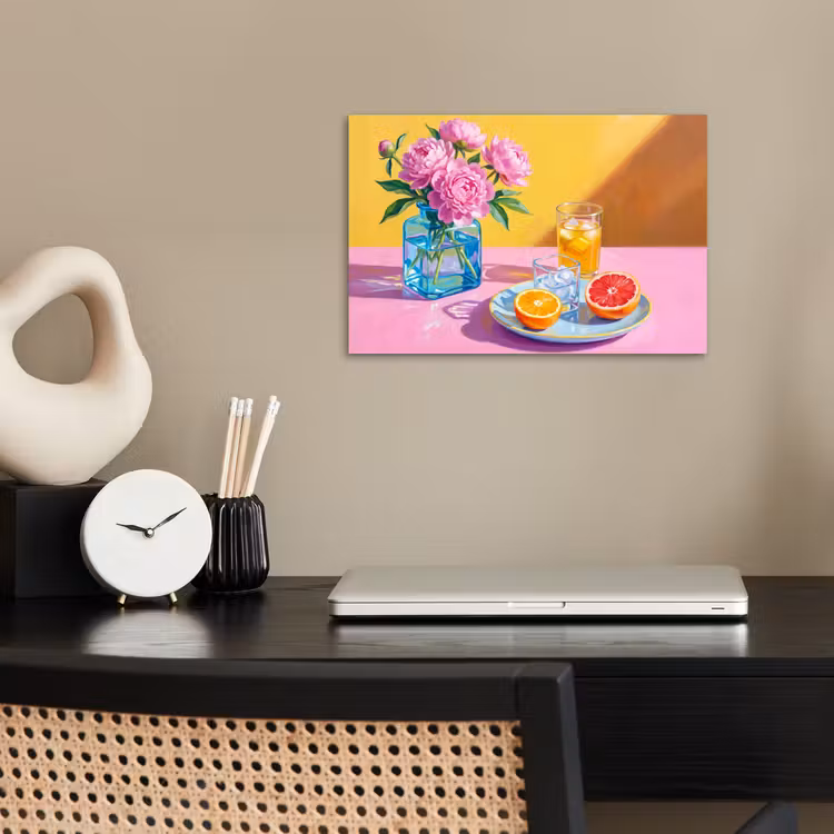 Poster - Bloemen - Roze - Modern - Bloemen - Roze - Modern poster papier klein