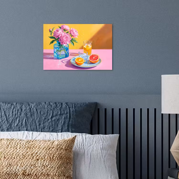 Poster - Bloemen - Roze - Modern - Bloemen - Roze - Modern poster papier klein