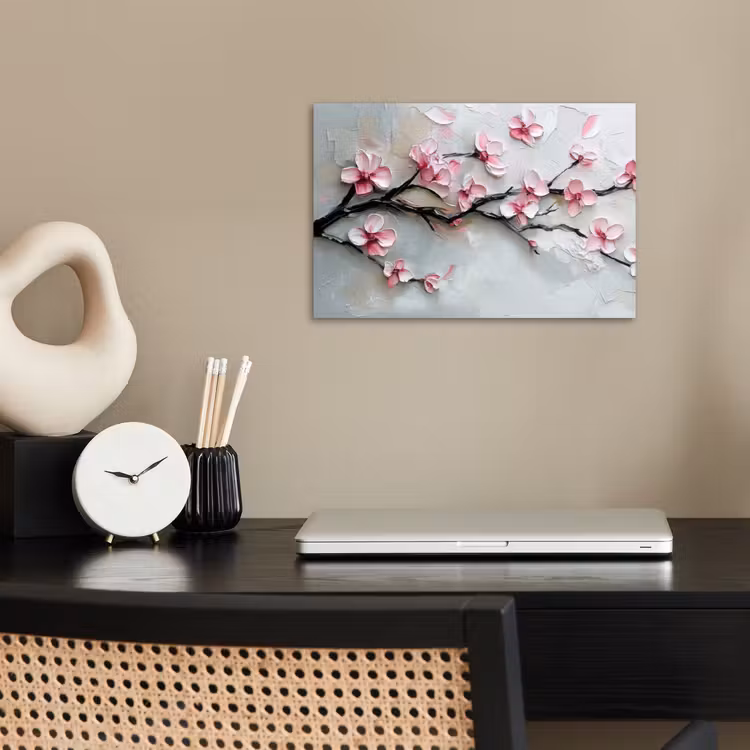 Bloesem - Kunstzinnig - Roze - Sakura poster papier klein -sfeer1