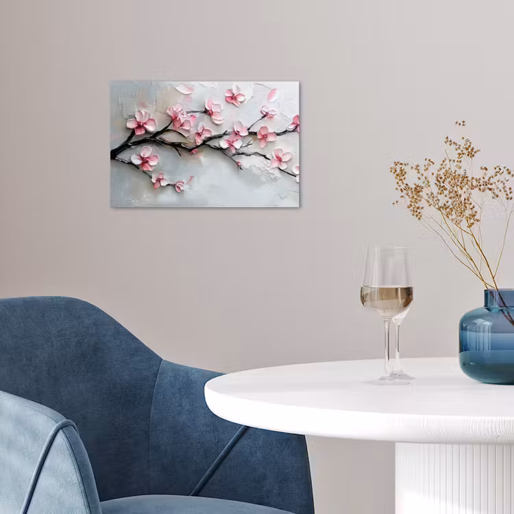 Bloesem - Kunstzinnig - Roze - Sakura poster papier klein -sfeer3