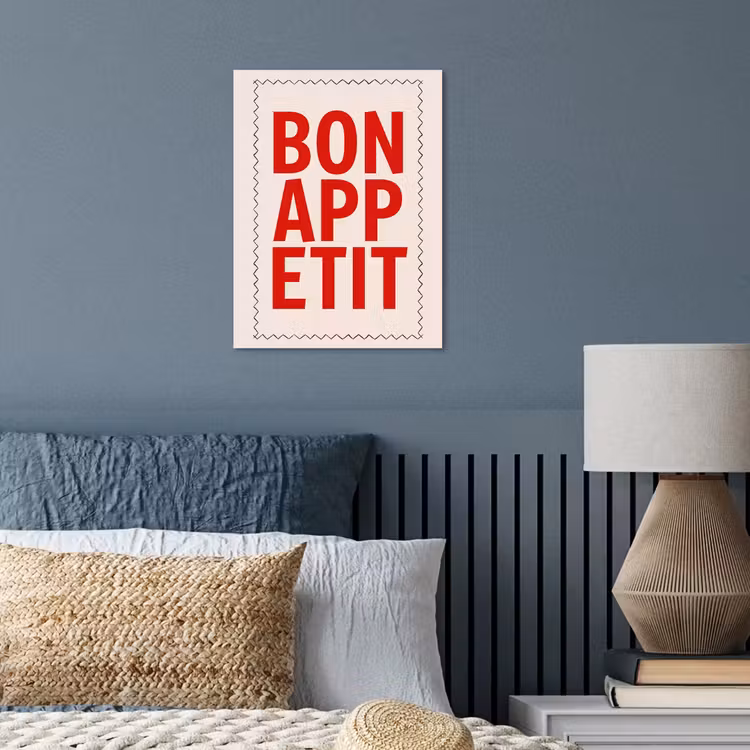 Blokletters - Rood - Kartelrand poster papier klein -sfeer2