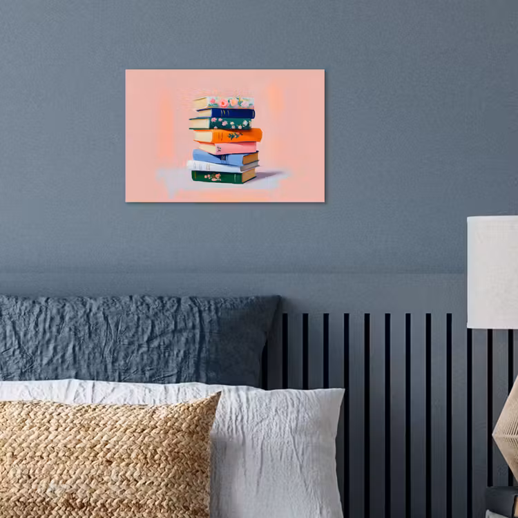 Boeken - Stapel - Kleurrijk poster papier klein -sfeer2