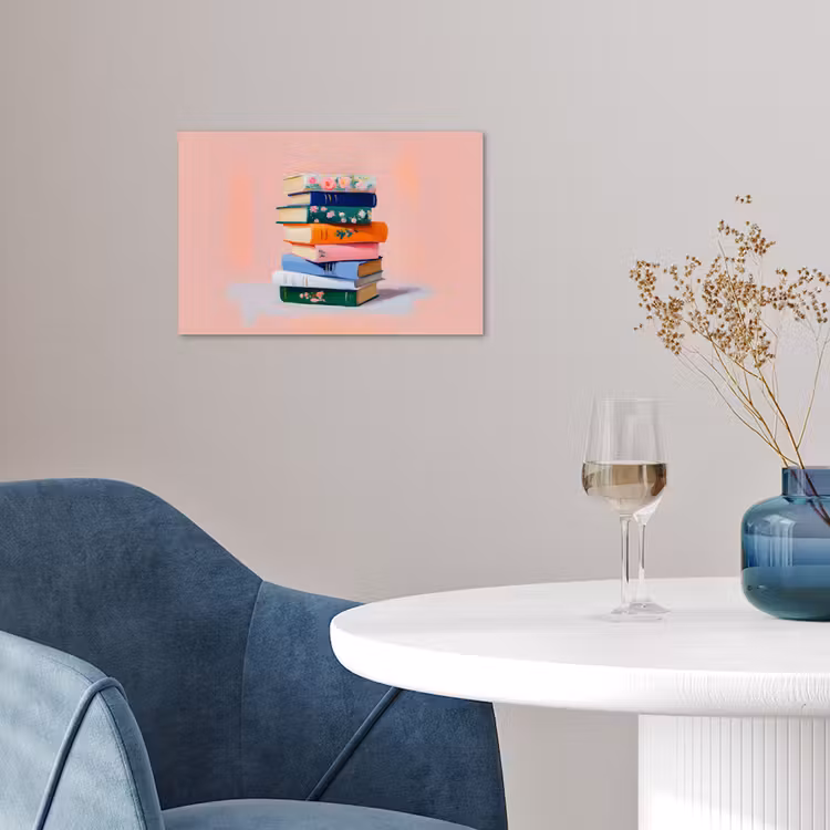Boeken - Stapel - Kleurrijk poster papier klein -sfeer3