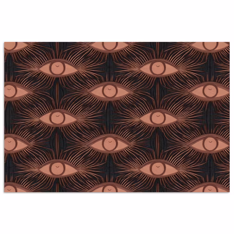 Boheems - Oog - Bruin poster papier klein 62 -3d