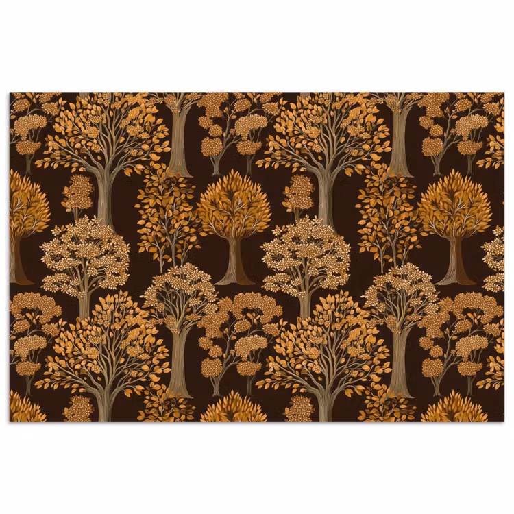 Bomen - Patroon - Bruin poster papier klein 62 -3d