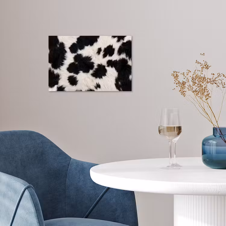 Bont - Textuur - Zwart - Wit poster papier klein -sfeer3