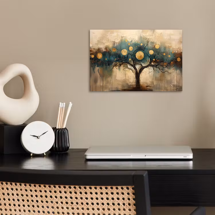 Boom - Kunst - Maan - Watercolor poster papier klein -sfeer1