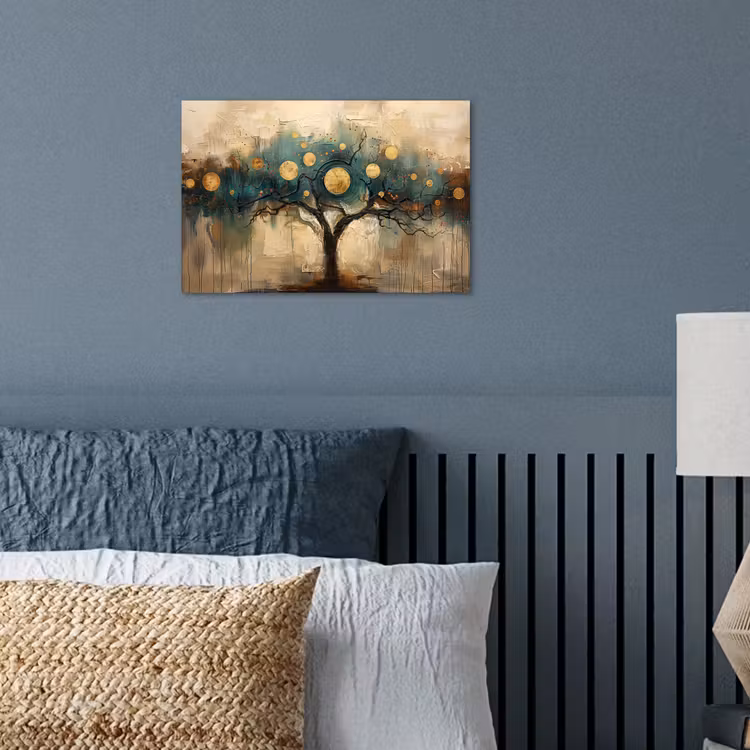 Boom - Kunst - Maan - Watercolor poster papier klein -sfeer2