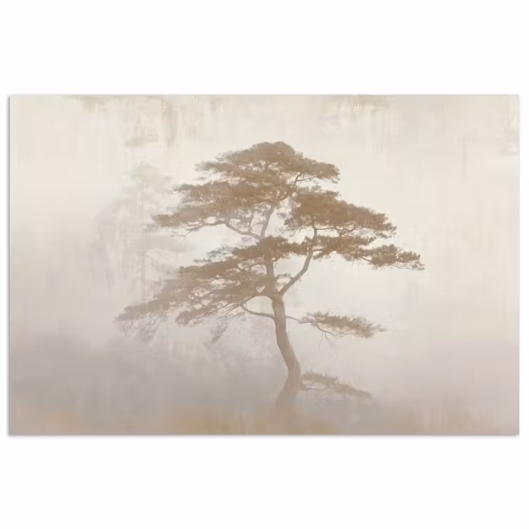 Boom - Oosterse stijl - Landschap poster papier klein -3d