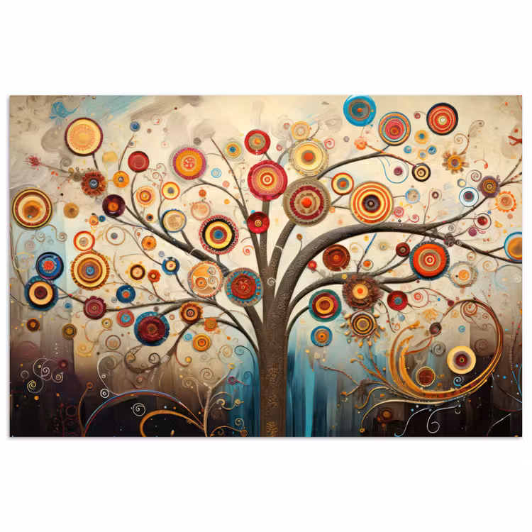 Boom - Tree of life - Kleur poster papier klein -3d
