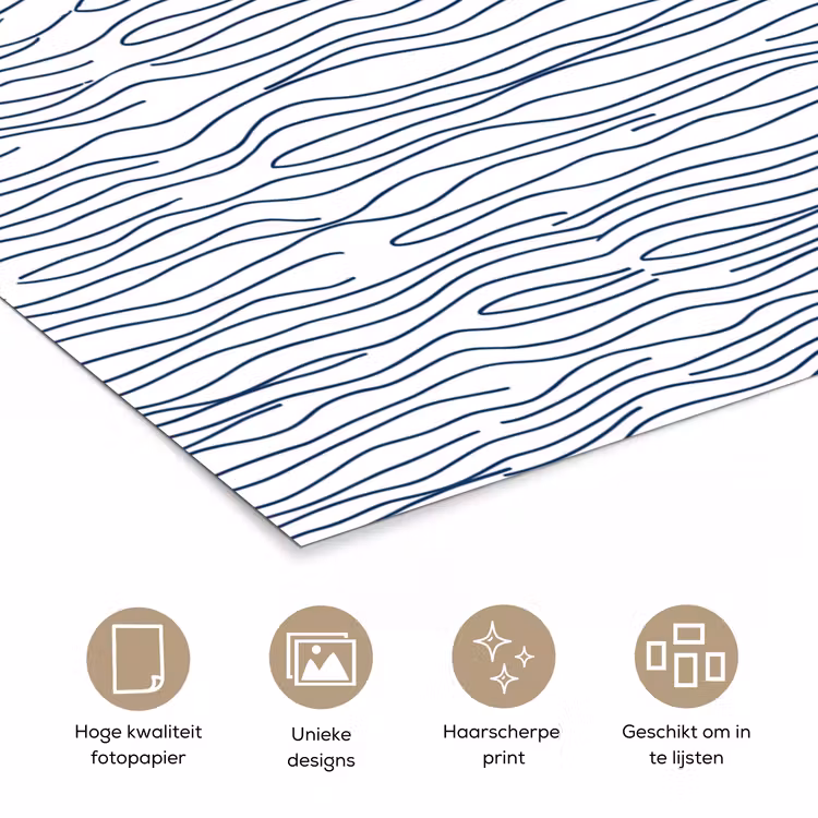 Boot - Water - Rood - Illustratie - Minimalistisch poster papier klein -closeup_NL
