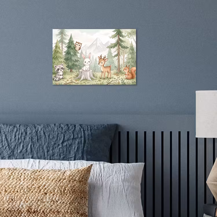 Bos - Dieren - Groen poster papier klein -sfeer2
