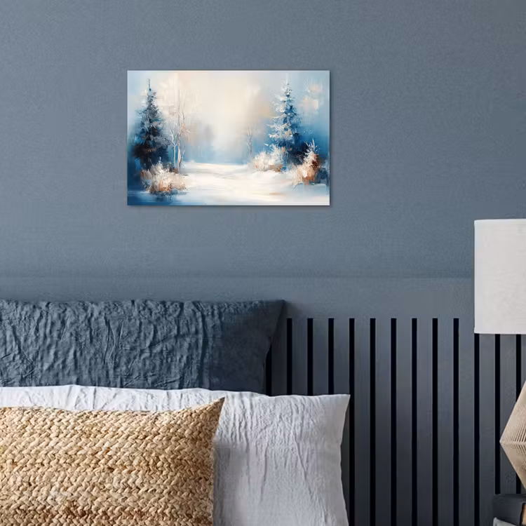Wald β Winter β Natur β Abstrakt β Schnee poster papier klein -sfeer2
