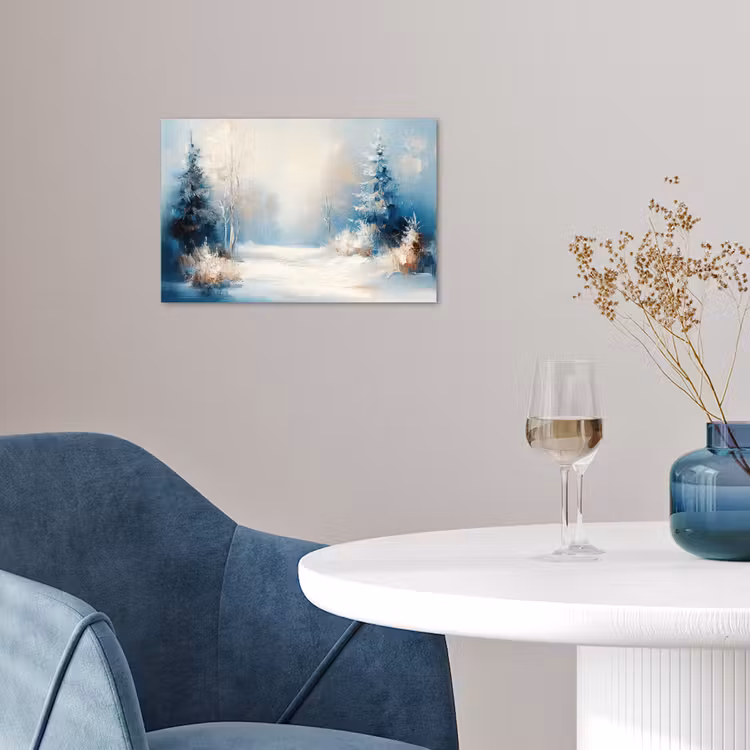 Wald β Winter β Natur β Abstrakt β Schnee poster papier klein -sfeer3