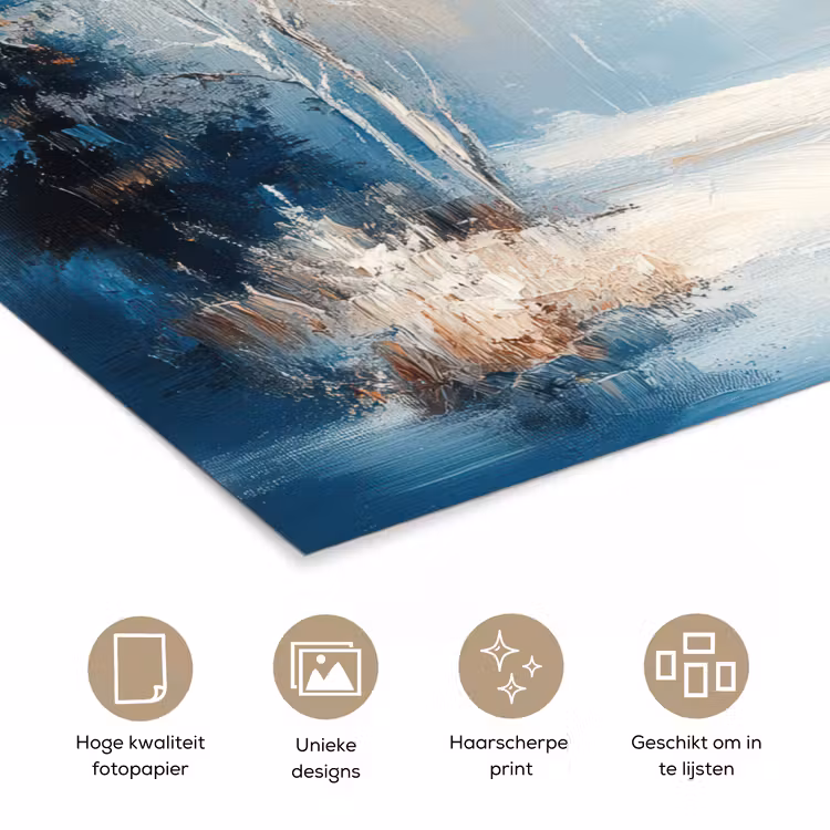 Wald β Winter β Natur β Abstrakt β Schnee poster papier klein -closeup_NL