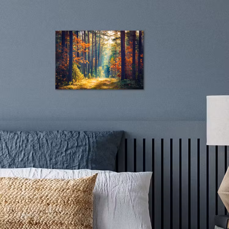 Bos - Zon - Natuur - Herfst poster papier klein -sfeer2