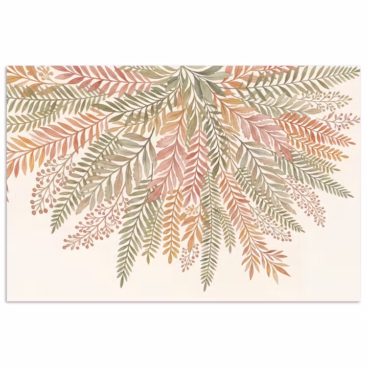 Botanisch - Aquarel - Kleurrijk poster papier klein -3d