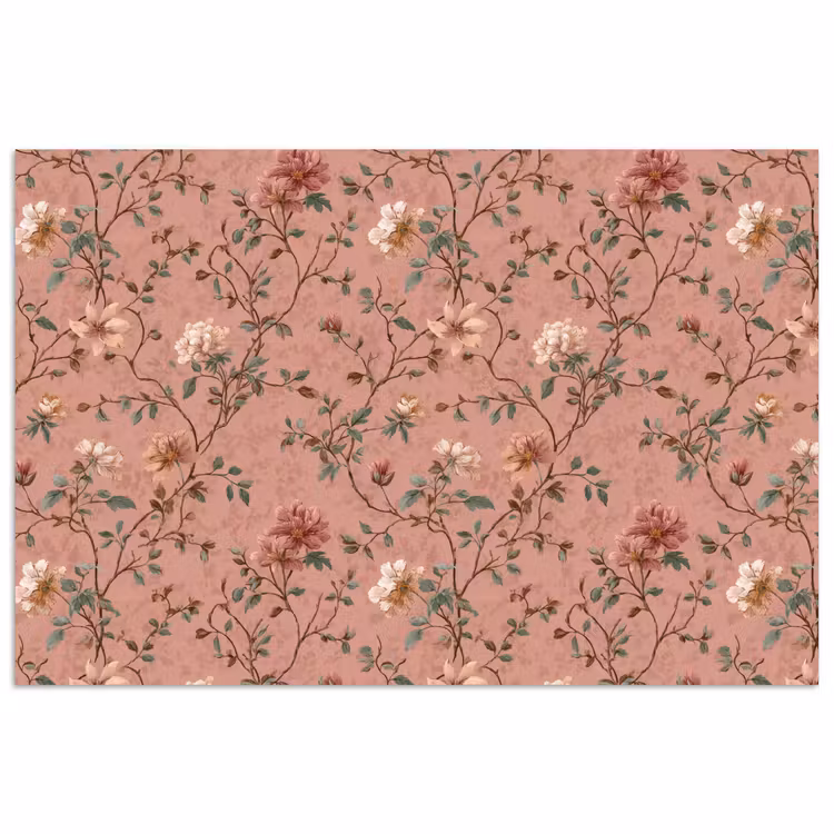 Botanisch - Bloemen - Roze poster papier klein 62 -3d