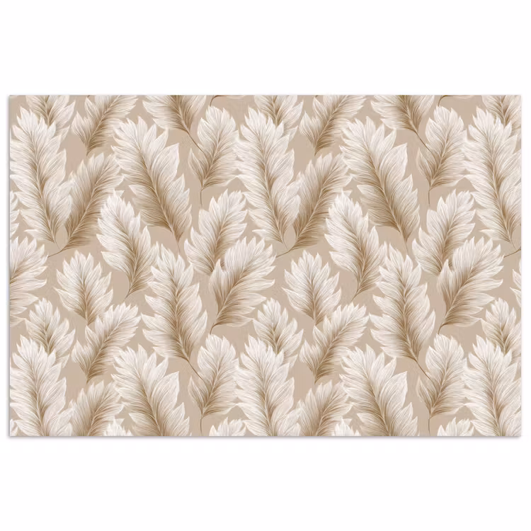 Botanisch - Patroon - Beige poster papier klein 62 -3d