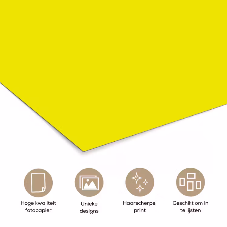 Bright - Canary - Geel poster papier klein 62 -closeup_NL