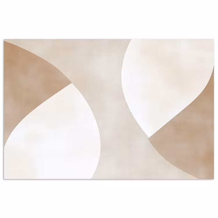 Bruin - Japandi - Abstract poster papier klein -3d