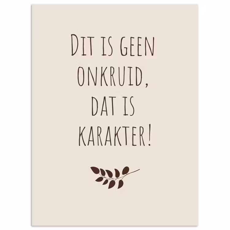 Bruin - Minimalistisch - Quote - Zomer poster papier klein -3d
