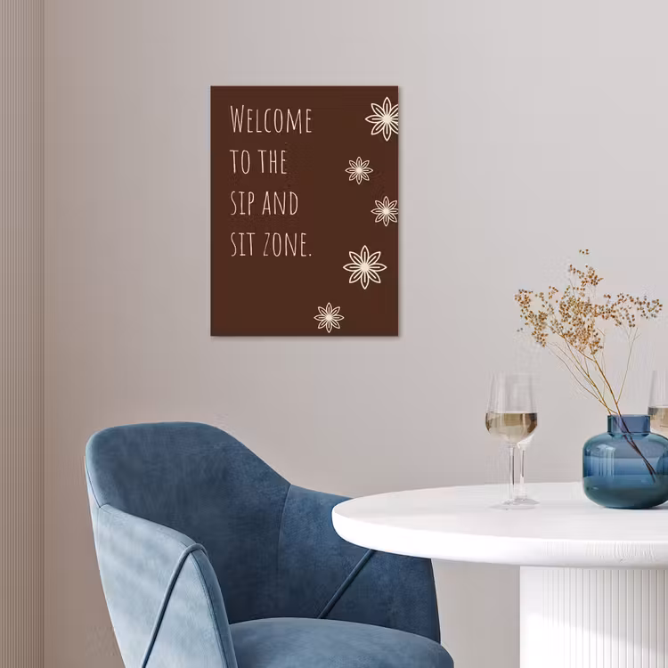 Bruin - Quote - Bloemen - Zomer poster papier klein -sfeer3