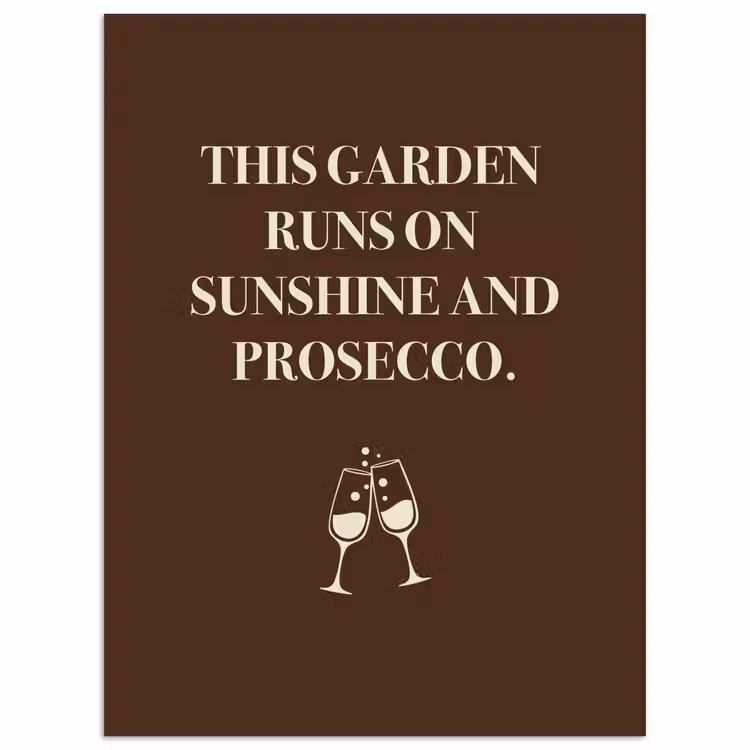 Bruin - Zomer - Quote - Drinken poster papier klein -3d
