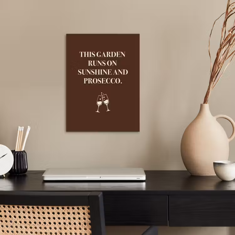 Bruin - Zomer - Quote - Drinken poster papier klein -sfeer1