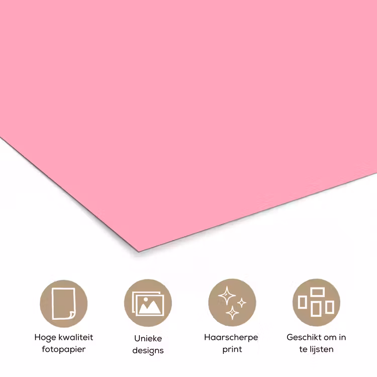 Bubblegum - Pink - Roze poster papier klein 62 -closeup_NL