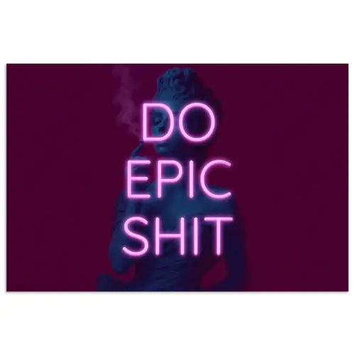 Buste - Neon - LED - Letters poster papier klein -3d