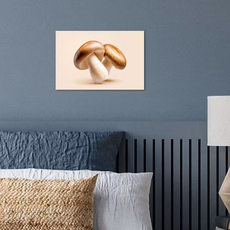 Champignons - Zacht - Beige poster papier klein -sfeer2