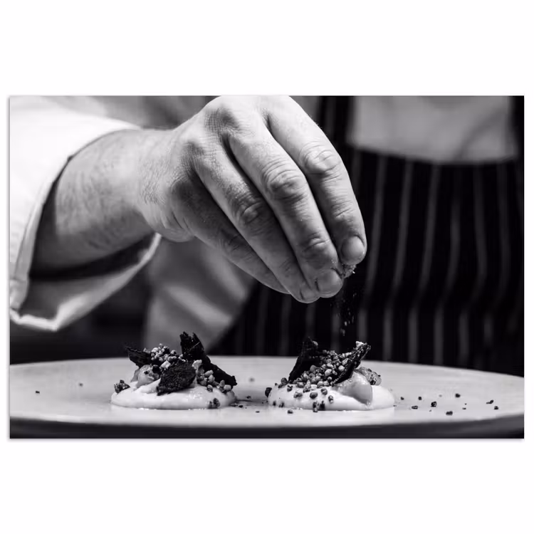 Chef - Garnering - Gerecht poster papier klein -3d