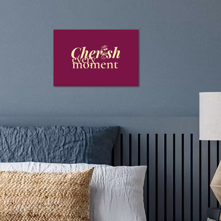 Cherish every moment - Cocktailglas - Bordeaux poster papier klein -sfeer2