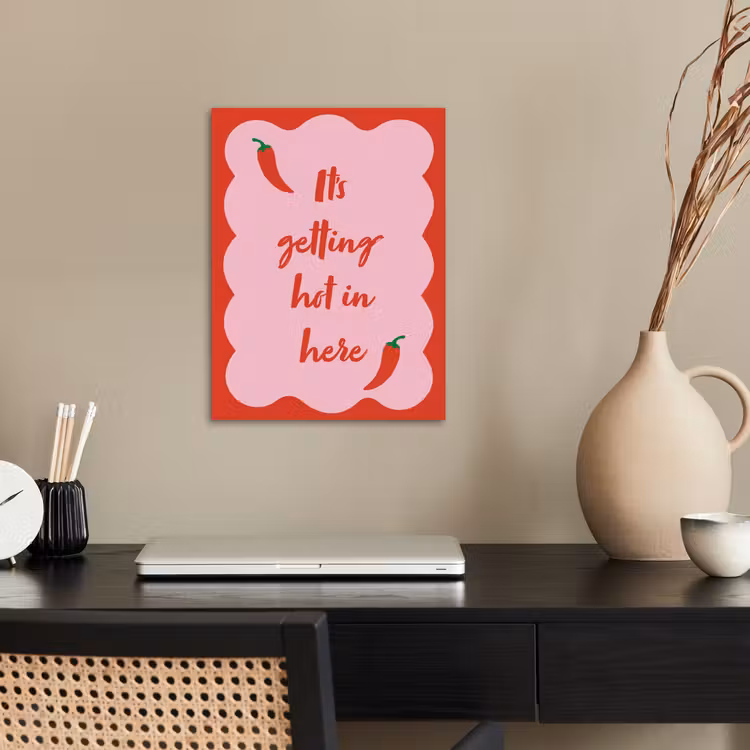 Chilipeper - Red - Hot - Quotes poster papier klein -sfeer1