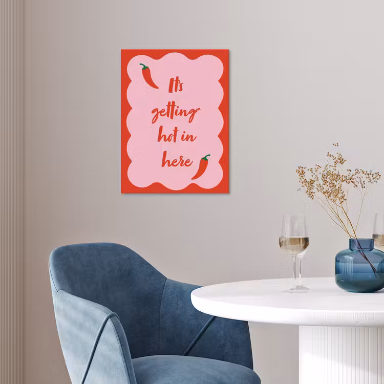 Chilipeper - Red - Hot - Quotes poster papier klein -sfeer3