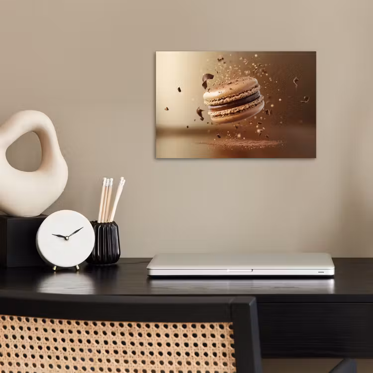 Chocolade - Macarons - Eten - Snoep poster papier klein -sfeer1
