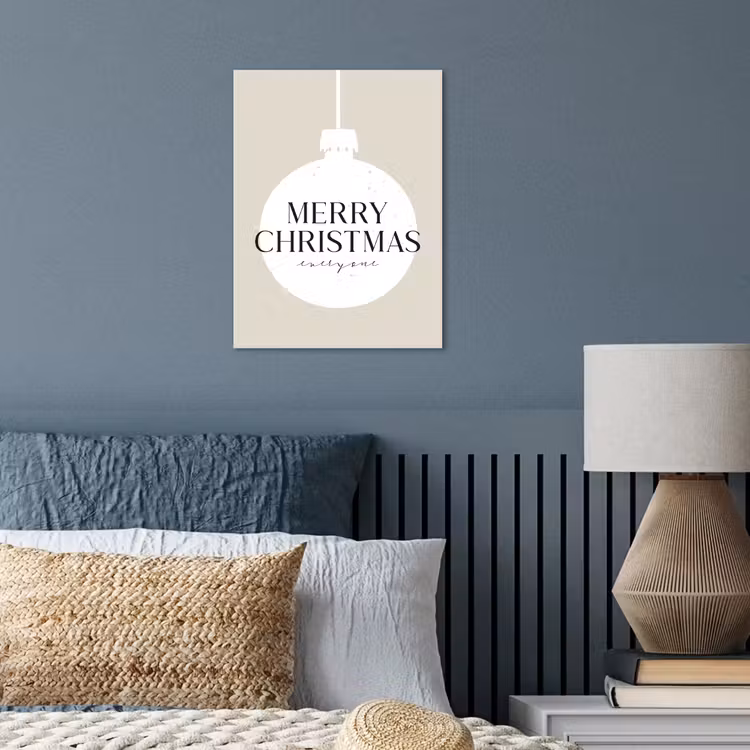 Christmas - Kerstballen - Japandi - Witte kerstballen poster papier klein -sfeer2
