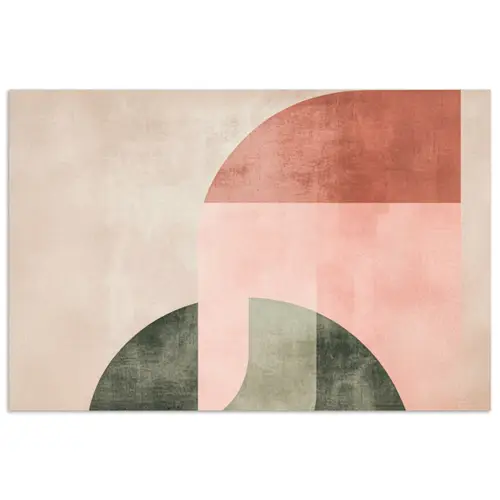 Cirkel - Abstract - Roze poster papier klein -3d